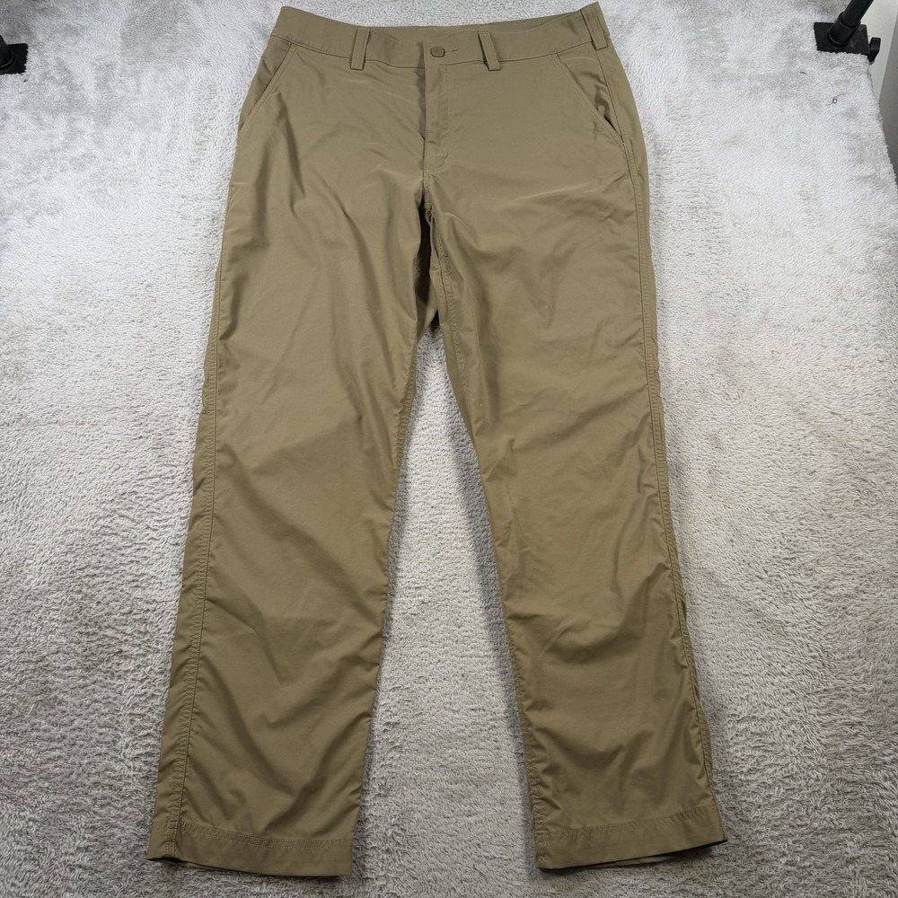 Duluth Trading Co Pants Men 36x32 Khaki Tan Armachillo Chino Stretch Performance